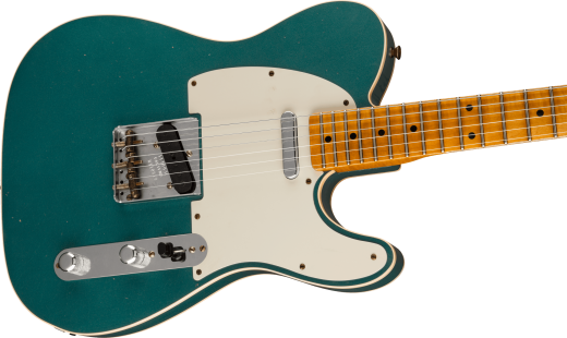 Limited Edition \'50s Twisted Telecaster Custom Journeyman Relic, Flame Maple Neck - Aged Ocean Turquoise