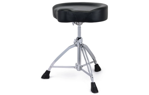 T855 Saddle Top Double-Braced Drum Throne - Black