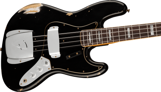 Limited Edition Custom Jazz Bass Heavy Relic, Rosewood Fingerboard - Aged Black