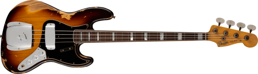 Fender Custom Shop - Limited Edition Custom Jazz Bass Heavy Relic, Rosewood Fingerboard - Faded Aged 3-Colour Sunburst