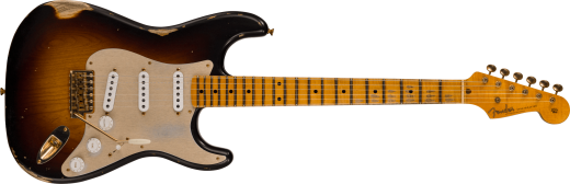 Limited Edition \'55 Bone Tone Stratocaster Relic, Flame Maple Fingerboard - Wide-Fade 2-Colour Sunburst
