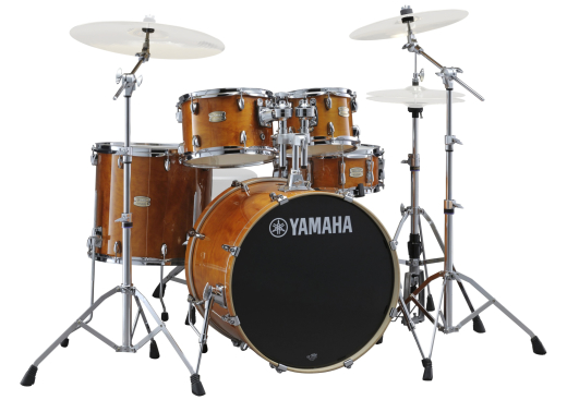 Yamaha - Stage Custom Birch 5-Piece Drum Kit (22,16,12,10,SD) with Hardware - Honey Amber