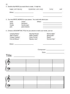 Alfred\'s Basic Piano Library: Composition Book 1B - Piano - Book
