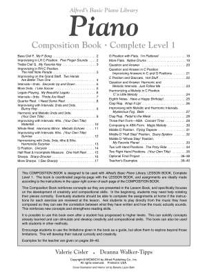 Alfred\'s Basic Piano Library: Composition Book Complete 1 (1A/1B) - Piano - Book