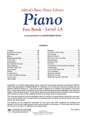 Alfred\'s Basic Piano Library: Fun Book 1A - Piano - Book