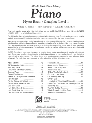 Alfred\'s Basic Piano Library: Hymn Book Complete 1 (1A/1B) - Piano - Book