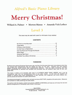 Alfred\'s Basic Piano Library: Merry Christmas! Book 3 - Piano - Book