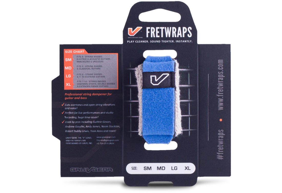 FretWraps String Muter/Dampener (1-Pack) Extra-Large - Blue