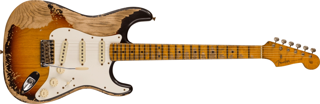 Limited Edition Red Hot Stratocaster Super Heavy Relic, Maple Fingerboard - Aged Chocolate 3-Colour Sunburst