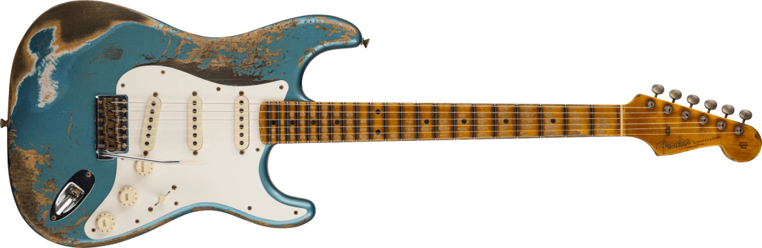 Limited Edition Red Hot Stratocaster Super Heavy Relic, Maple Fingerboard - Aged Lake Placid Blue