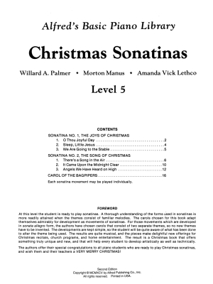 Alfred\'s Basic Piano Library: Merry Christmas! Book 5, Sonatinas - Piano - Book