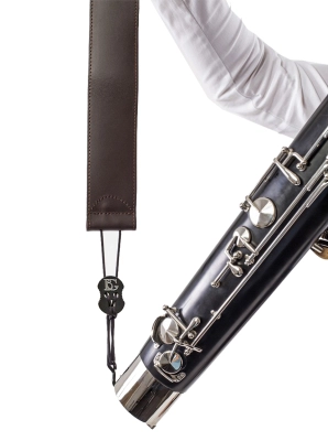 Leather Bassoon Strap with Metal Hook