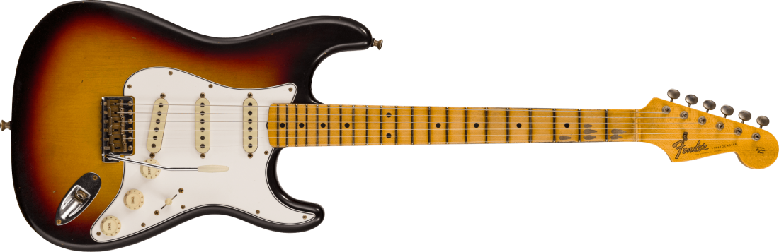 Postmodern Stratocaster Journeyman Relic, Maple Fingerboard - Bleached 3-Colour Sunburst