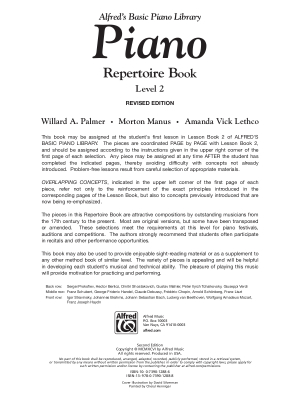 Alfred\'s Basic Piano Library: Repertoire Book 2 - Piano - Book