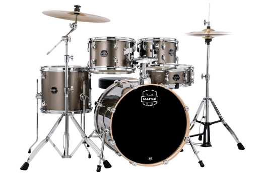 Venus 5-Piece Drum Kit (20,10,12,14,SD) with Cymbals and Hardware - Copper Metallic