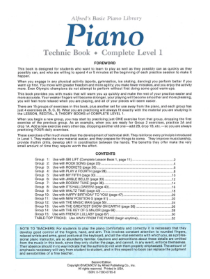Alfred\'s Basic Piano Library: Technic Book Complete 1 (1A/1B) - Palmer/Manus/Lethco - Piano - Book