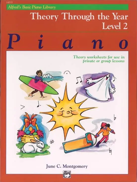 Alfred\'s Basic Piano Library: Theory Through the Year Book 2 - Piano - Book