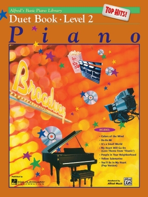 Alfred Publishing - Alfreds Basic Piano Library: Top Hits! Duet Book 2 - Piano Duets (1 Piano, 4 Hands) - Book