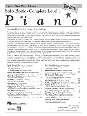 Alfred\'s Basic Piano Library: Top Hits! Solo Book Complete 1 (1A/1B) - Lancaster/Manus - Piano - Book