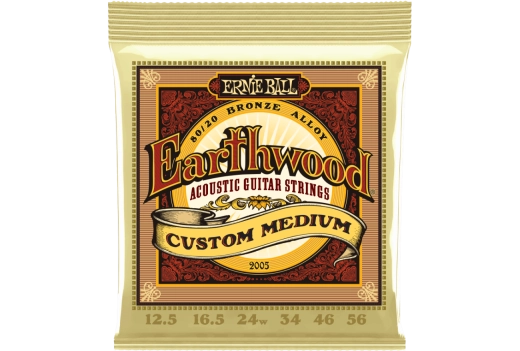 Earthwood Custom Medium 80/20 Acoustic Guitar Strings - 12.5-56