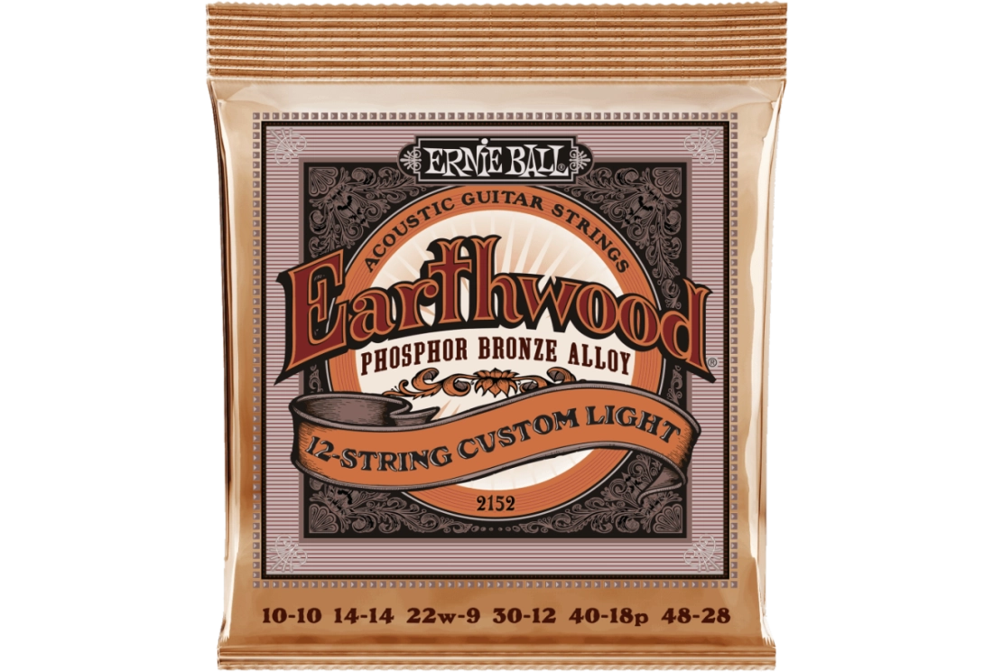 Earthwood Custom Medium Phosphor Bronze 12-String Acoustic Guitar Strings - 10-48