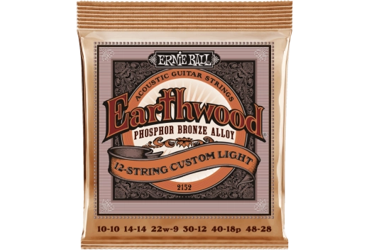 Ernie Ball - Earthwood Custom Medium Phosphor Bronze 12-String Acoustic Guitar Strings - 10-48