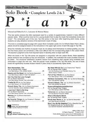 Alfred\'s Basic Piano Library: Top Hits! Solo Book Complete 2 & 3 - Lancaster/Manus - Piano - Book