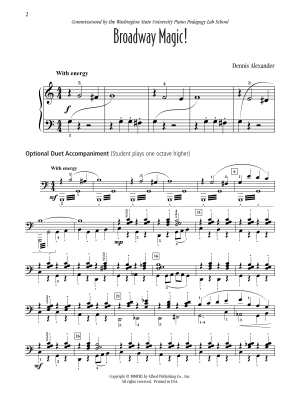 Broadway Magic! - Alexander - Piano - Sheet Music