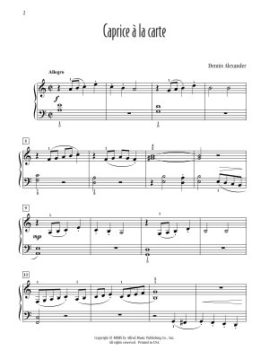 Caprice a la Carte - Alexander - Piano - Sheet Music