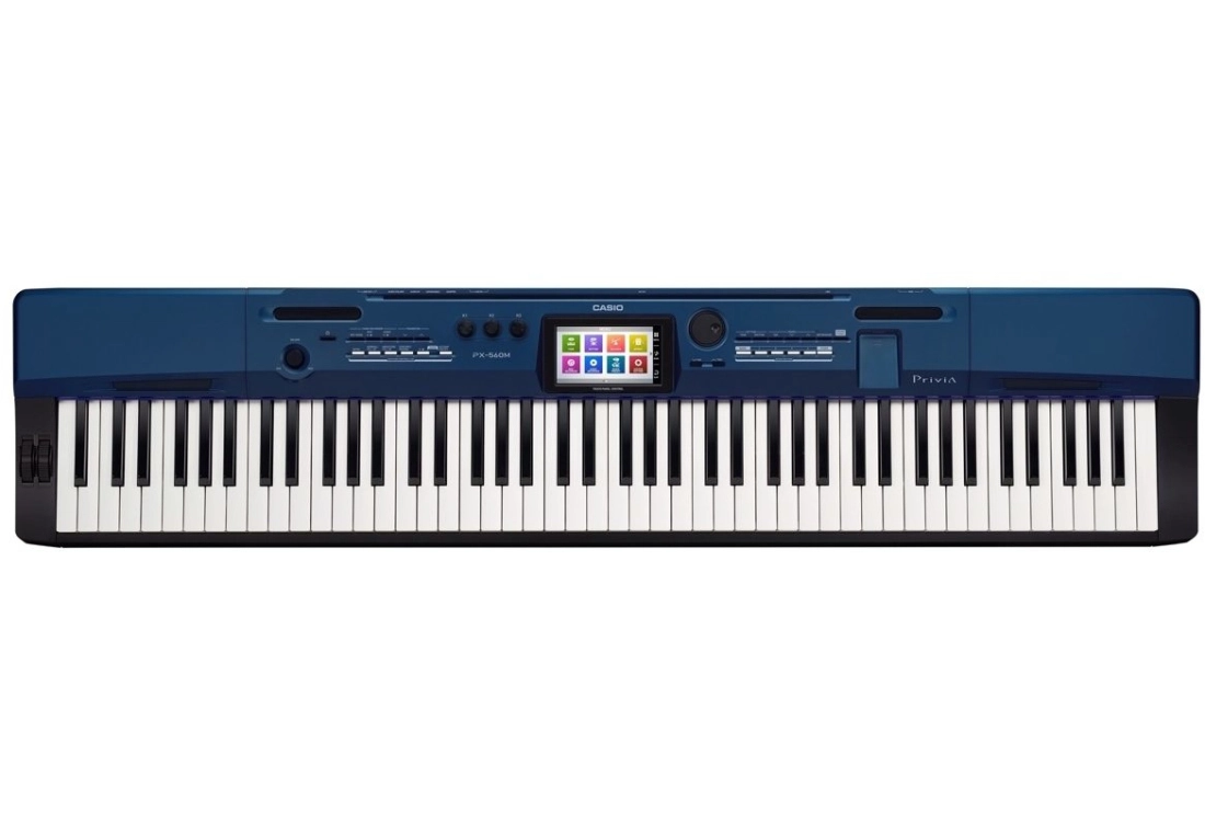 PX-560 Privia Series 88 Key Digital Piano with Touchscreen - Blue