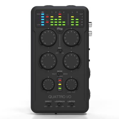 IK Multimedia - iRig Pro Quattro I/O 4 Channel Audio Interface - Mobile Interface