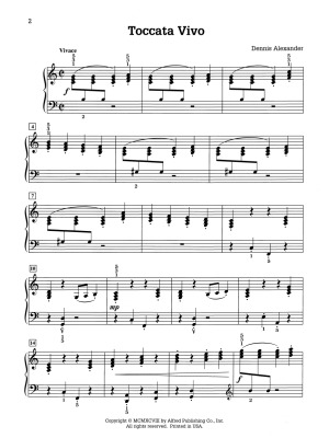 Toccata Vivo - Alexander - Piano - Sheet Music