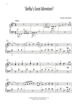 Shelby\'s Great Adventure - Alexander - Piano - Sheet Music