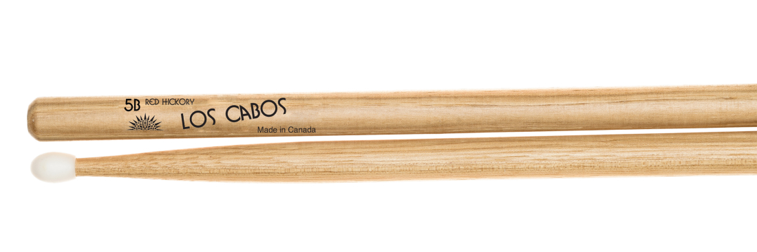 5B Nylon Tipped Red Hickory Drumsticks