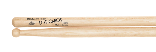Los Cabos Drumsticks - Parade White Hickory Ball Tip Drumsticks
