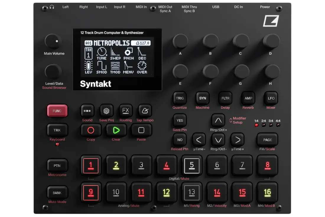 Syntakt 12-Track Drum Computer & Synthesizer