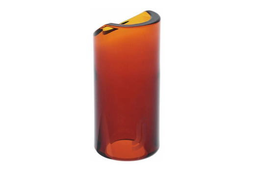 The Rock Slide - Rhett Shull Custom Amber Glass Slide - Medium