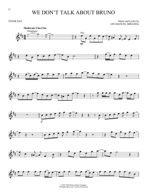 Encanto for Tenor Sax: Instrumental Play-Along - Miranda - Tenor Sax - Book/Audio Online