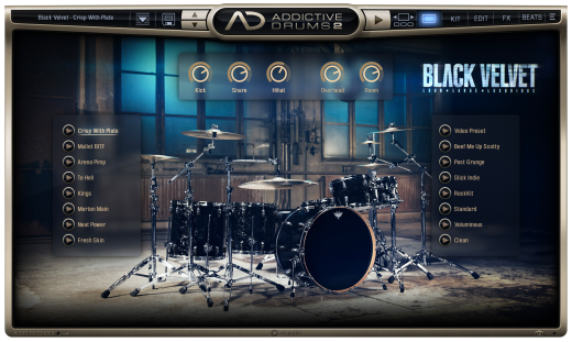 Addictive Drums 2: Black Velvet ADpak - Download