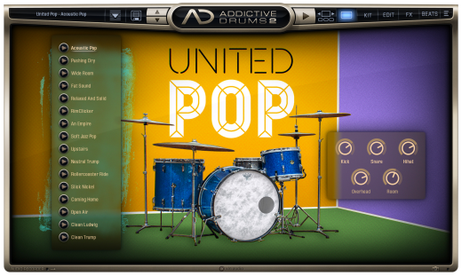 Addictive Drums 2: United Pop ADpak - Download