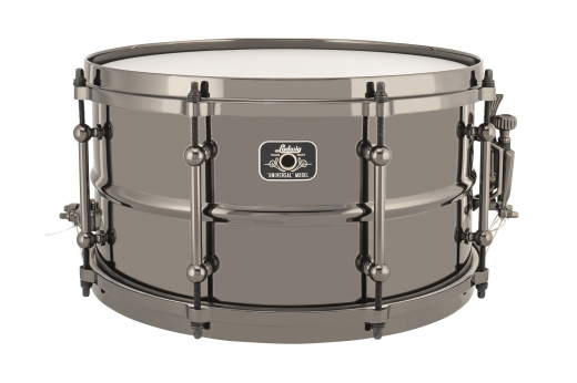 Ludwig Drums - Universal Black Brass Snare Drum 7x13  - Black Nickel Hardware