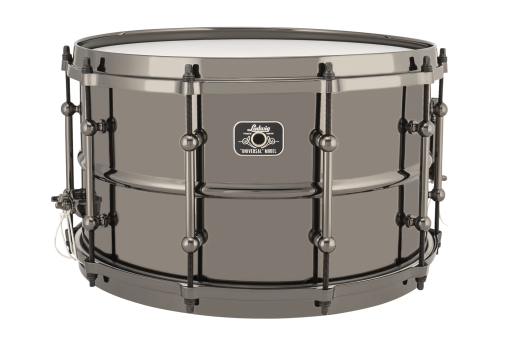 Ludwig Drums - Universal Black Brass Snare Drum 8x14 - Black Nickel Hardware