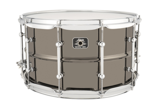 Ludwig Drums - Universal Black Brass Snare Drum 8x14 - Chrome Hardware
