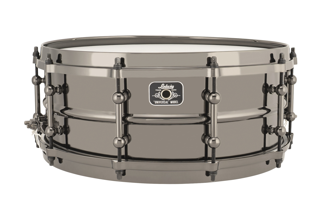 Universal Black Brass Snare Drum 5.5x14\'\' - Black Nickel Hardware
