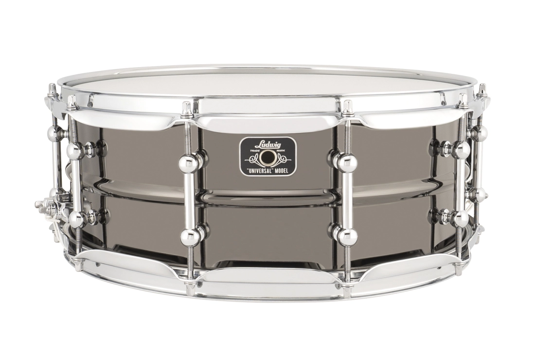 Universal Black Brass Snare Drum 5.5x14\'\' - Chrome Hardware