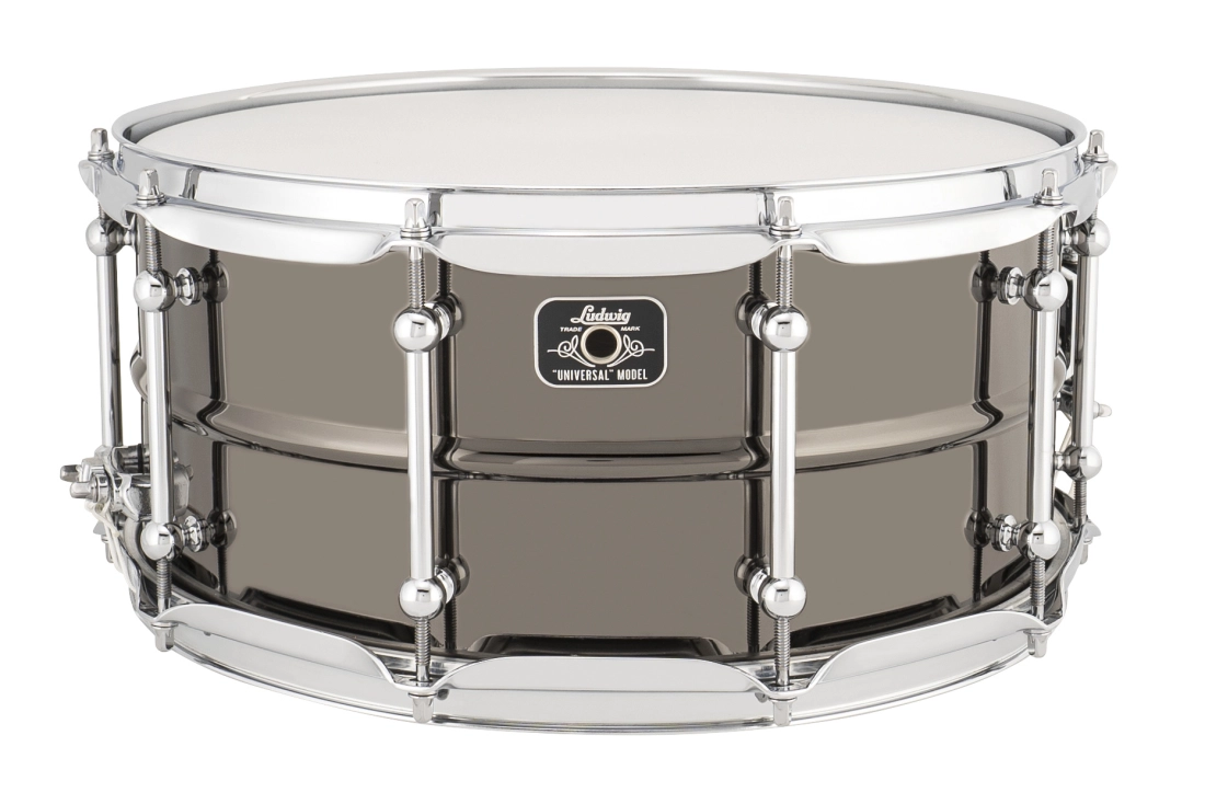 Universal Black Brass Snare Drum 6.5x14\'\' - Chrome Hardware