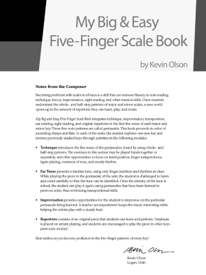 My Big and Easy Five-Finger Scale Book - Olson - Piano - Book