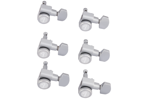 Fender - Locking Stratocaster/Telecaster Staggered Tuning Machines (Set of 6) - Brushed Chrome