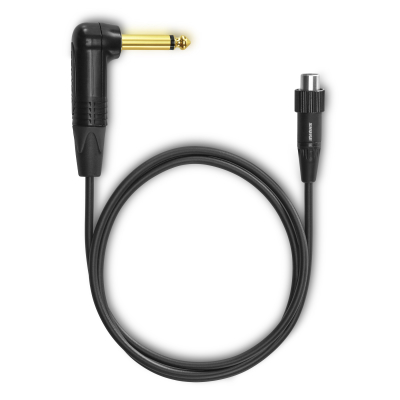 Shure - WA307 Premium Wireless Right-Angle Instrument Cable with Locking TQG Connector - 3 foot