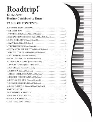 Roadtrip! To the Farm: Teacher Guidebook & Duets - Eklund/Skaletski - Piano - Book